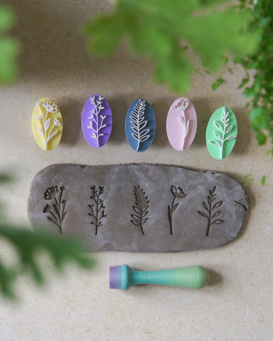 Wildflower Clay Stamp Set